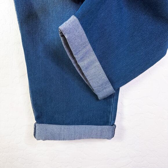 Michael Kors y2k 90's Carrot Pleated Tapered Mom Baggy Jeans Retro Blue 10 NWT - Picture 5 of 12
